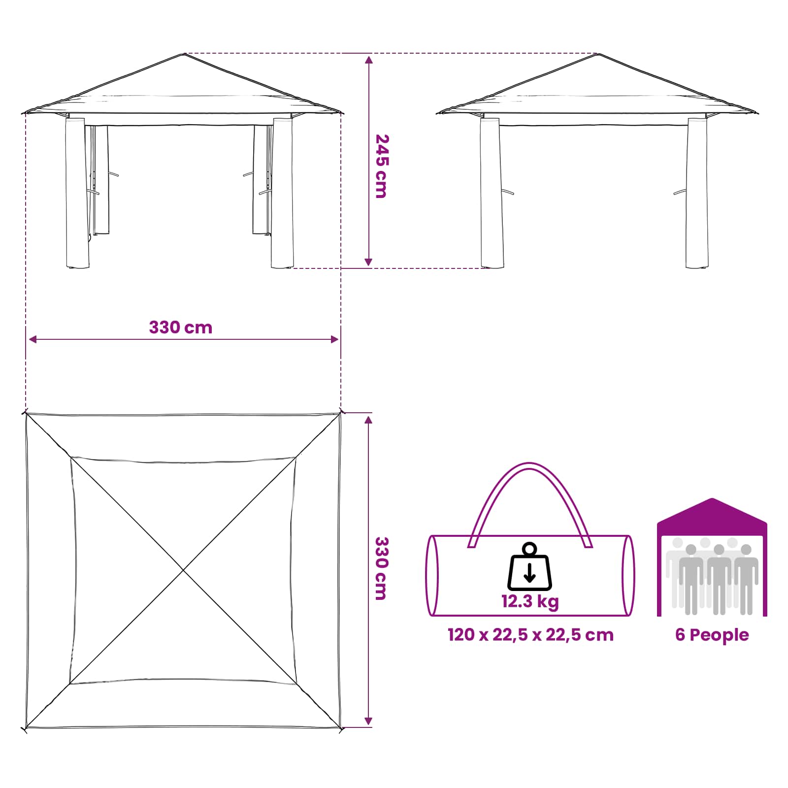 Paviljonas be šoninės sienos Bežinis ir Rudas Paviljonas be šoninės sienos Bežinis ir Rudas - Image 13
