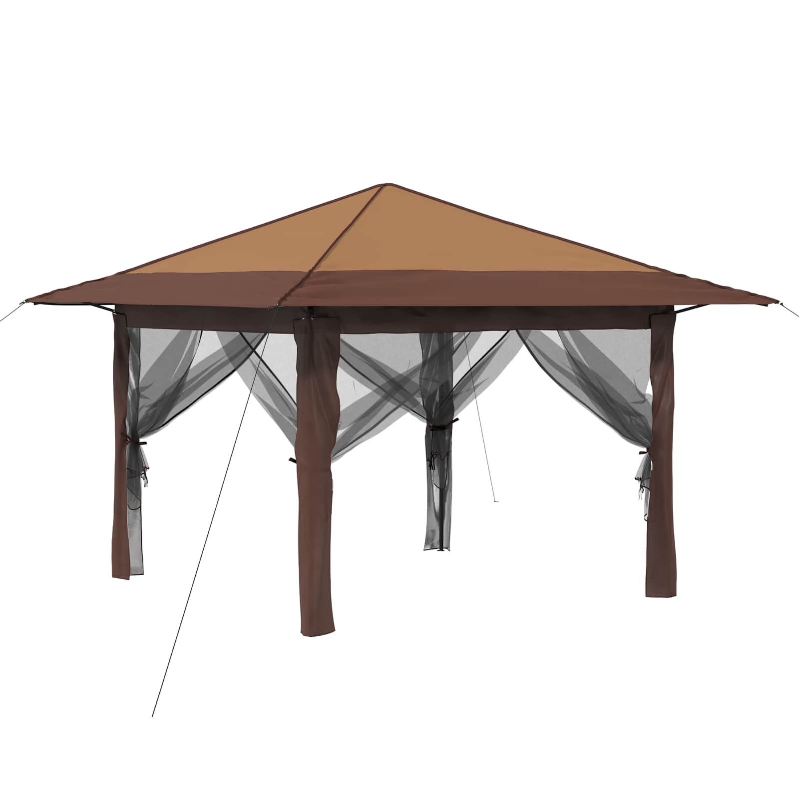 Paviljonas su 4 šoninėmis sienomis 3,3 x 3,3 m Bežinis ir Rudas Paviljonas su 4 šoninėmis sienomis 3,3 x 3,3 m Bežinis ir Rudas - Image 3