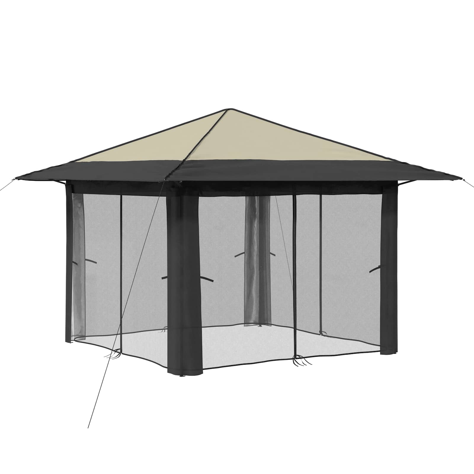 Paviljonas su 4 šoninėmis sienomis Kremo ir antracito Paviljonas su 4 šoninėmis sienomis Kremo ir antracito - Image 4