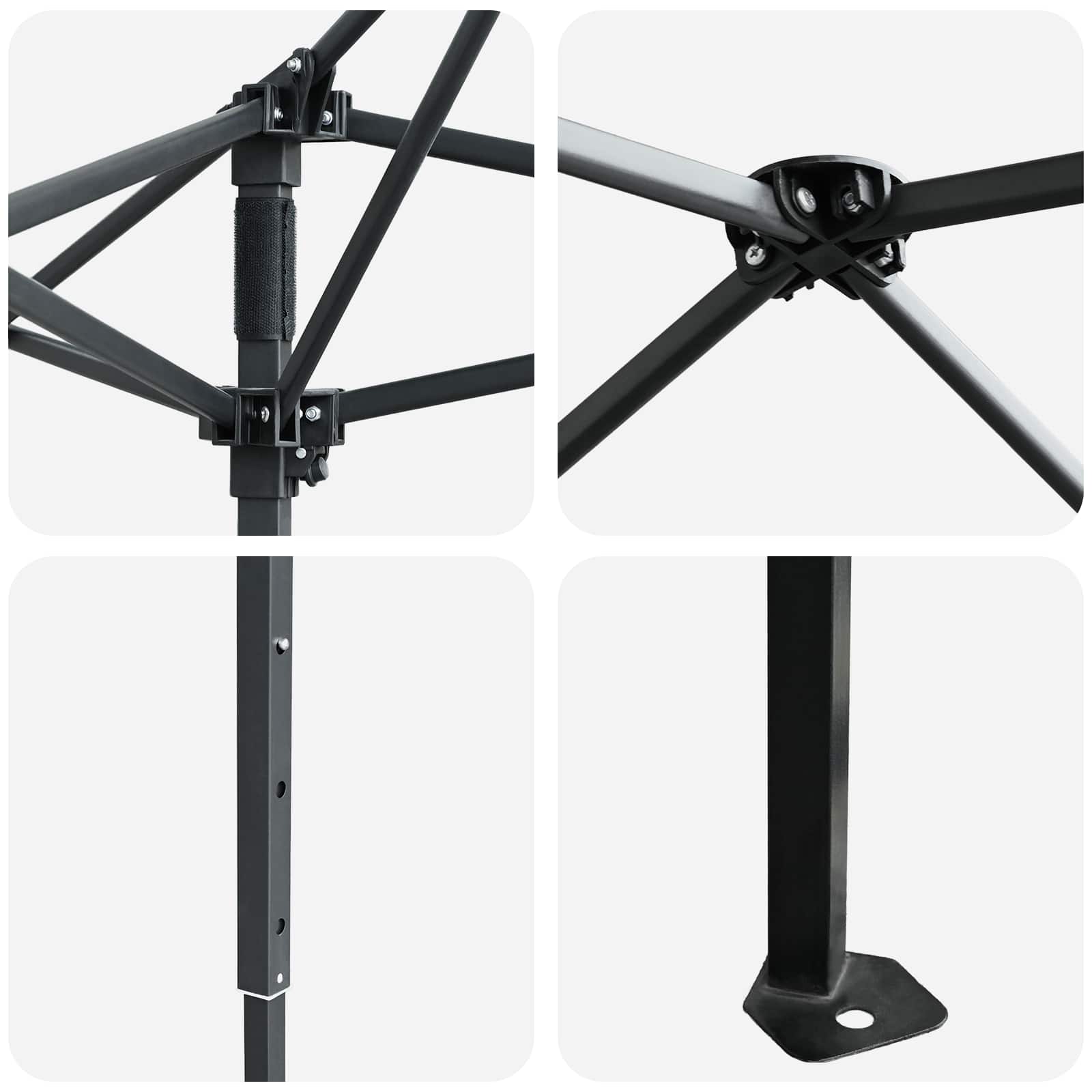 Gazebo be šoninės sienos 4 x 4 m Kremas ir rudas Gazebo be šoninės sienos 4 x 4 m Kremas ir rudas - Image 8
