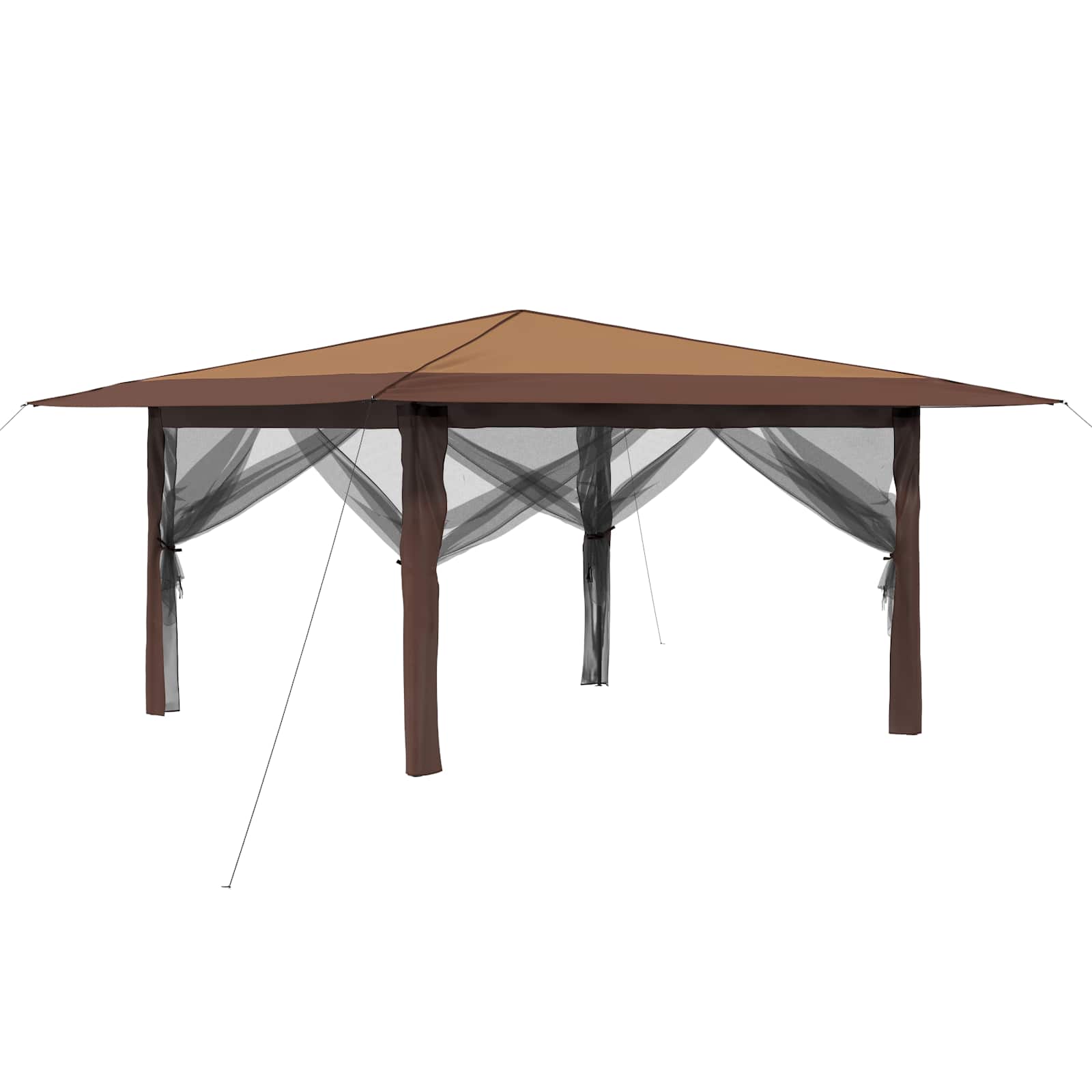 Gazebo su 4 šoninėmis sienomis 4 x 4 m Bežinis ir Rudas Gazebo su 4 šoninėmis sienomis 4 x 4 m Bežinis ir Rudas - Image 3