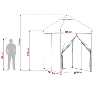 Kanopė su 4 šoninėmis sienelėmis 2 x 2 m Armijos kamufliažas
