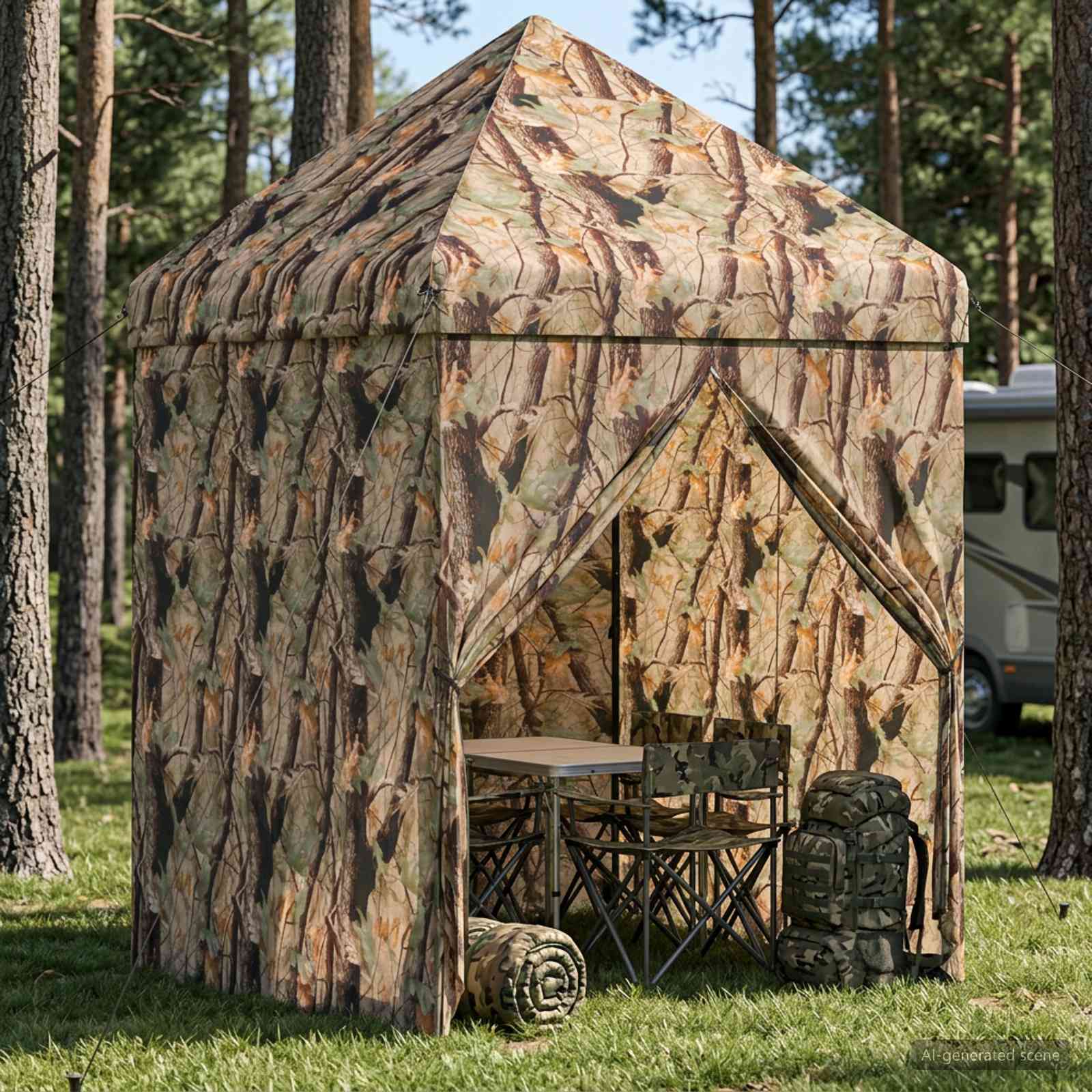 Pop-up Gazebo su 4 Šoninėmis Sienelėmis 3 x 3 m Miško maskuotė Pop-up Gazebo su 4 Šoninėmis Sienelėmis 3 x 3 m Miško maskuotė - Image 2
