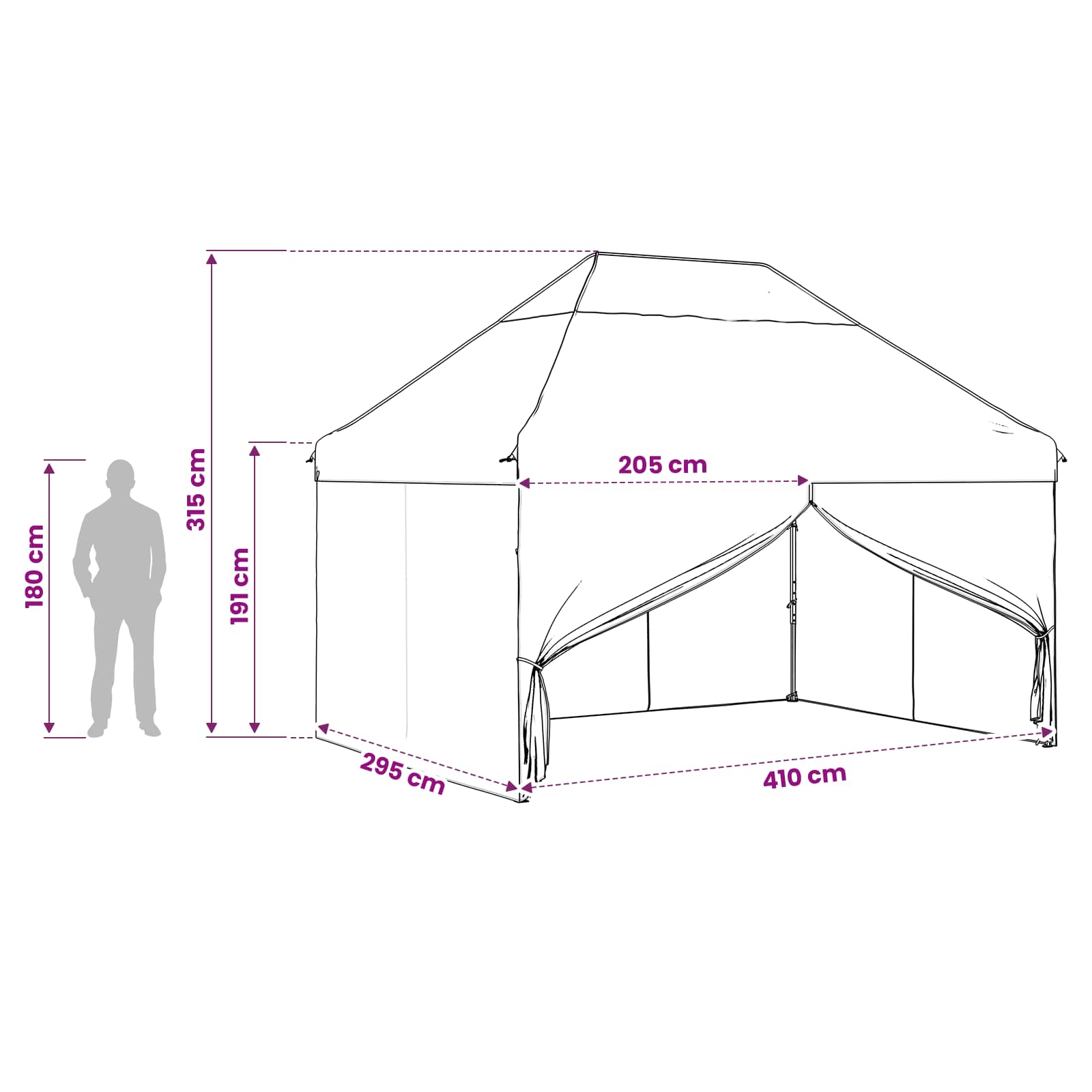 Pop-up Gazebo su 4 Šoninėmis Sienelėmis 3 x 4 m Miško maskuotė Pop-up Gazebo su 4 Šoninėmis Sienelėmis 3 x 4 m Miško maskuotė