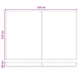 Markizės pakaitinis audinys Taupe 329 x 195 cm Poliesteris