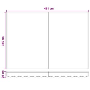 Markizės pakaitinis audinys Taupe 481 x 295 cm Poliesteris