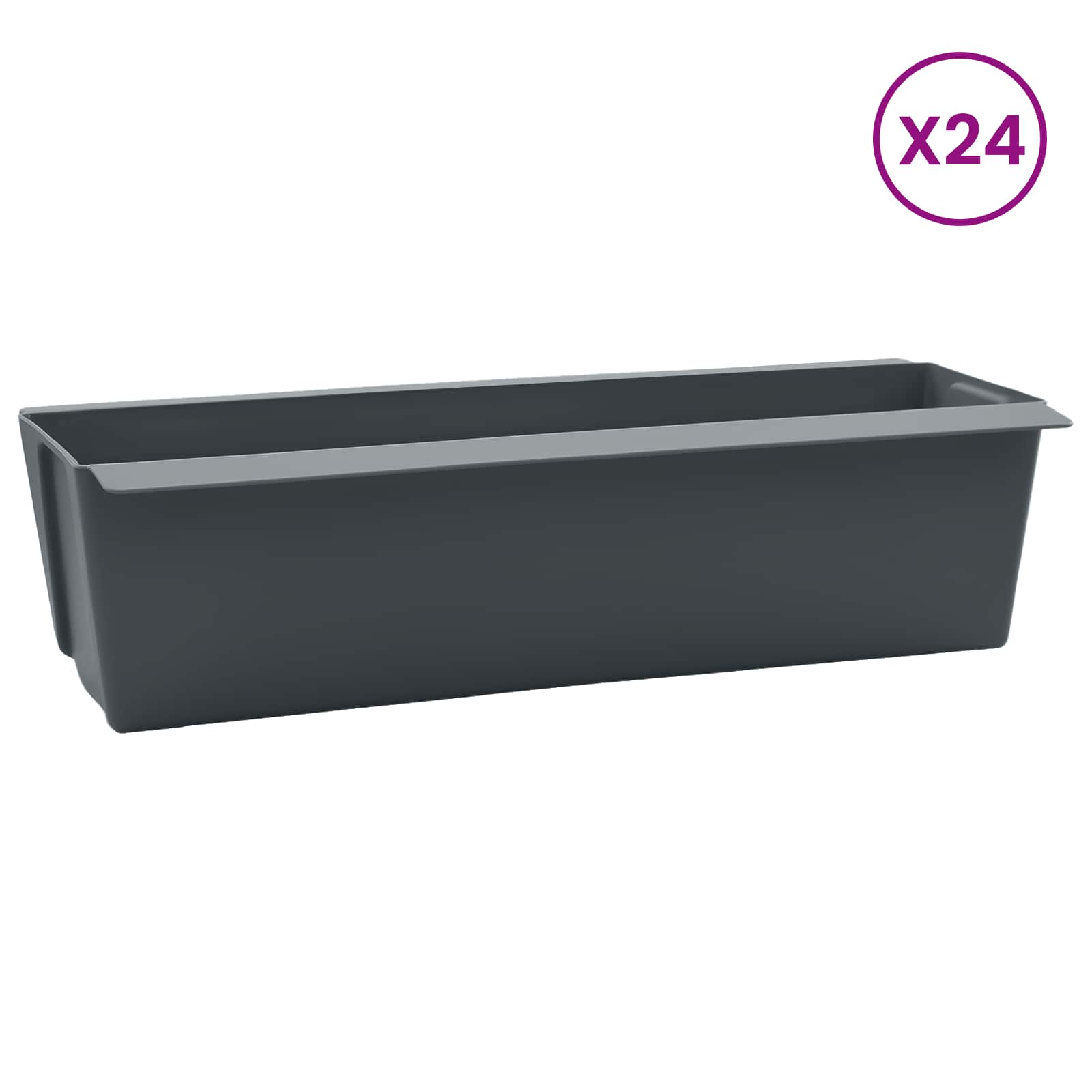 Gėlių dėžės Euro paletėms 24 vnt. Pilka 36 x 13,5 x 9,5 cm Gėlių dėžės Euro paletėms 24 vnt. Pilka 36 x 13,5 x 9,5 cm - Image 4