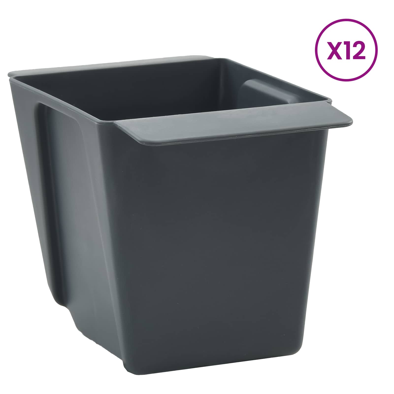 Gėlių dėžės Euro paletėms 24 vnt. Pilka 13,5 x 9 x 9,5 cm Gėlių dėžės Euro paletėms 24 vnt. Pilka 13,5 x 9 x 9,5 cm - Image 4