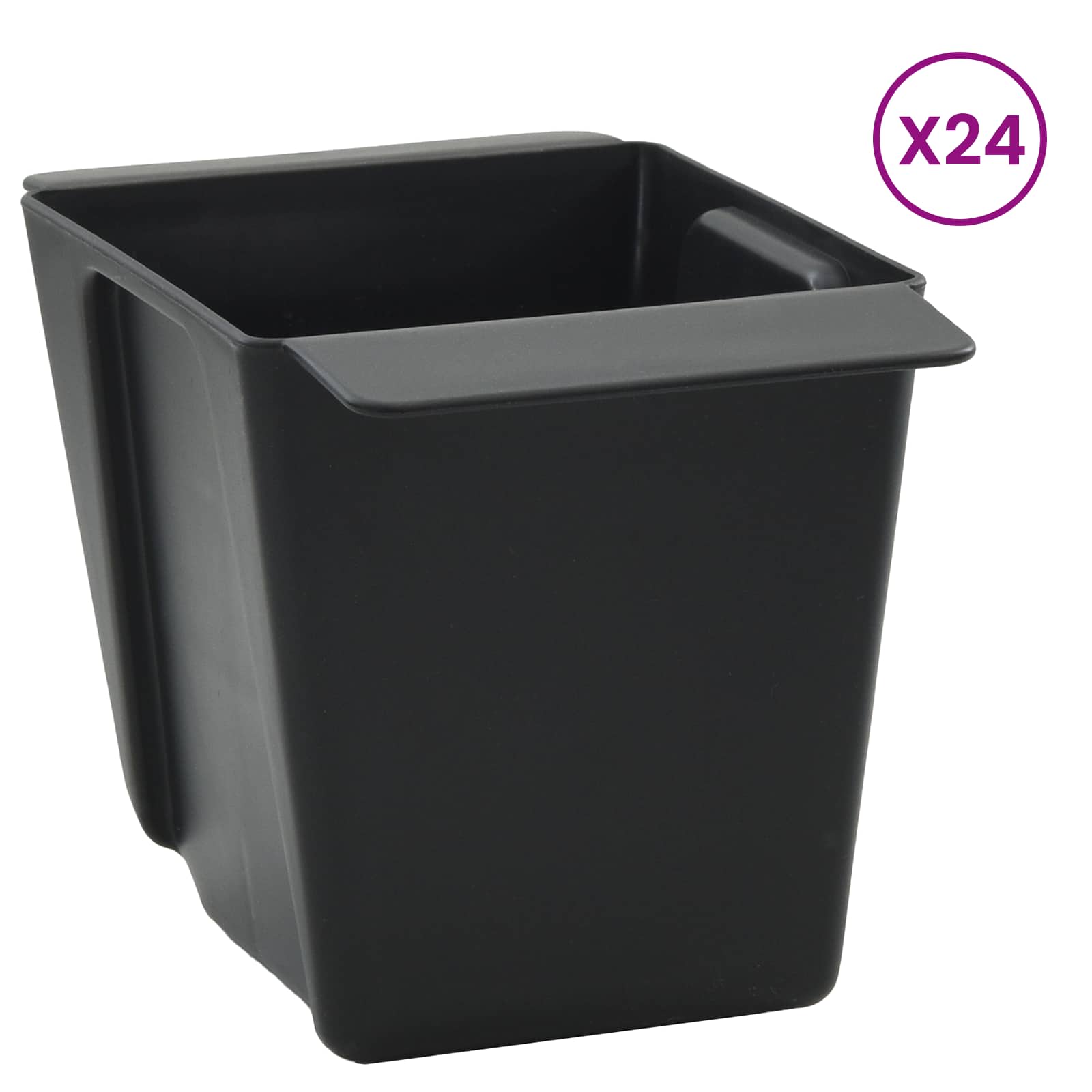 Gėlių dėžės Euro paletėms 24 vnt. Juoda 13,5 x 9 x 9,5 cm Gėlių dėžės Euro paletėms 24 vnt. Juoda 13,5 x 9 x 9,5 cm - Image 4