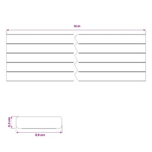 Savipolimerinis langų sandariklis Balta 9 x 3 mm 12 m