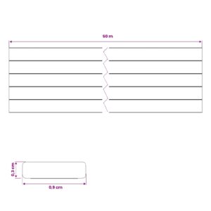 Savipolimerinis langų sandariklis Juoda 9 x 3 mm 50 m