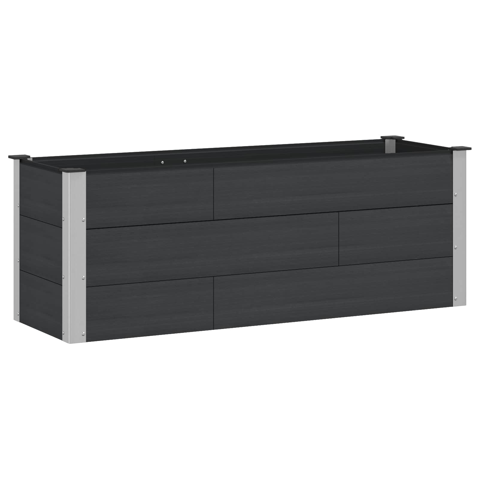 Paaukštinta sodo lova Juoda 150 x 50 x 54 cm WPC ir aliuminis Paaukštinta sodo lova Juoda 150 x 50 x 54 cm WPC ir aliuminis - Image 3
