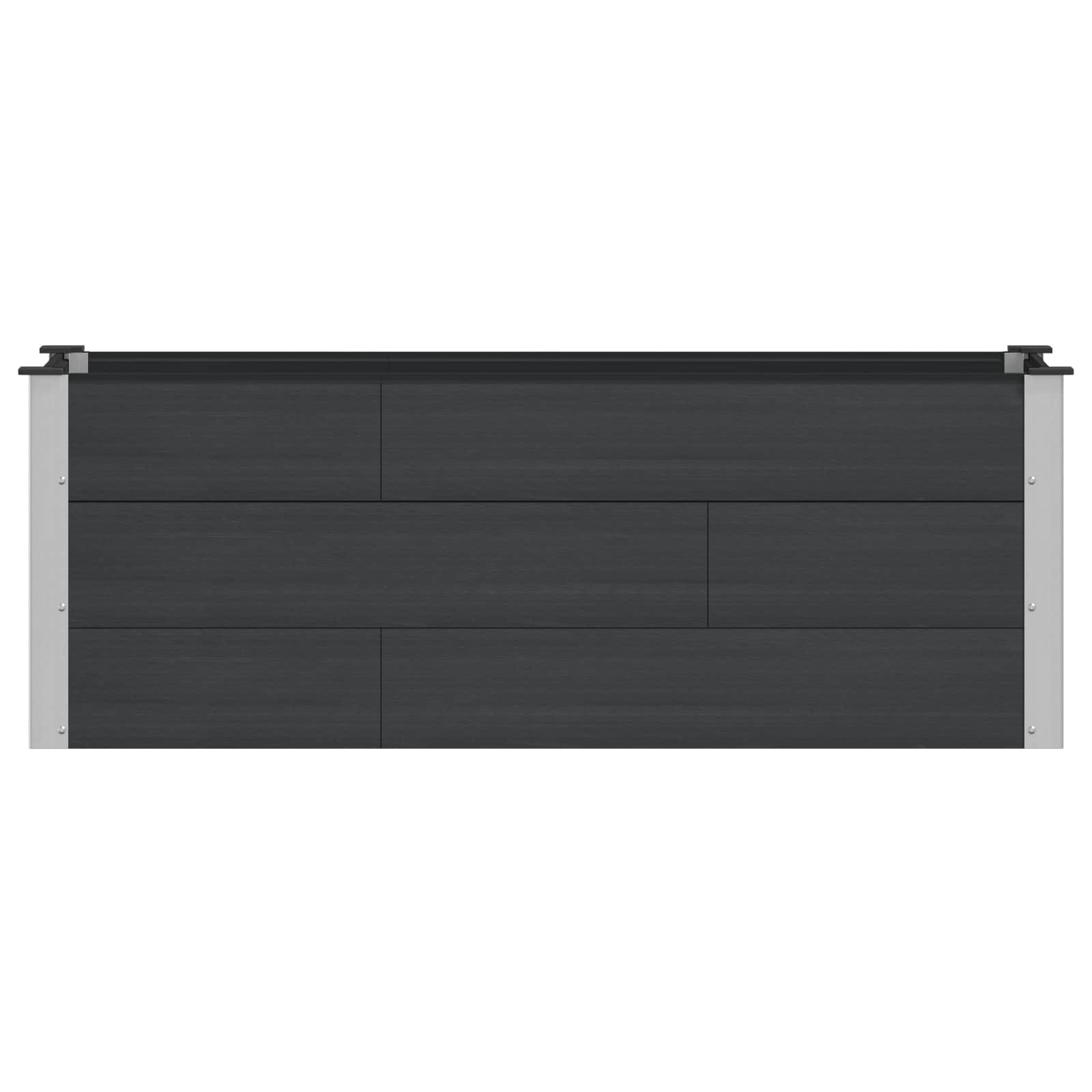 Paaukštinta sodo lova Juoda 150 x 50 x 54 cm WPC ir aliuminis Paaukštinta sodo lova Juoda 150 x 50 x 54 cm WPC ir aliuminis - Image 4