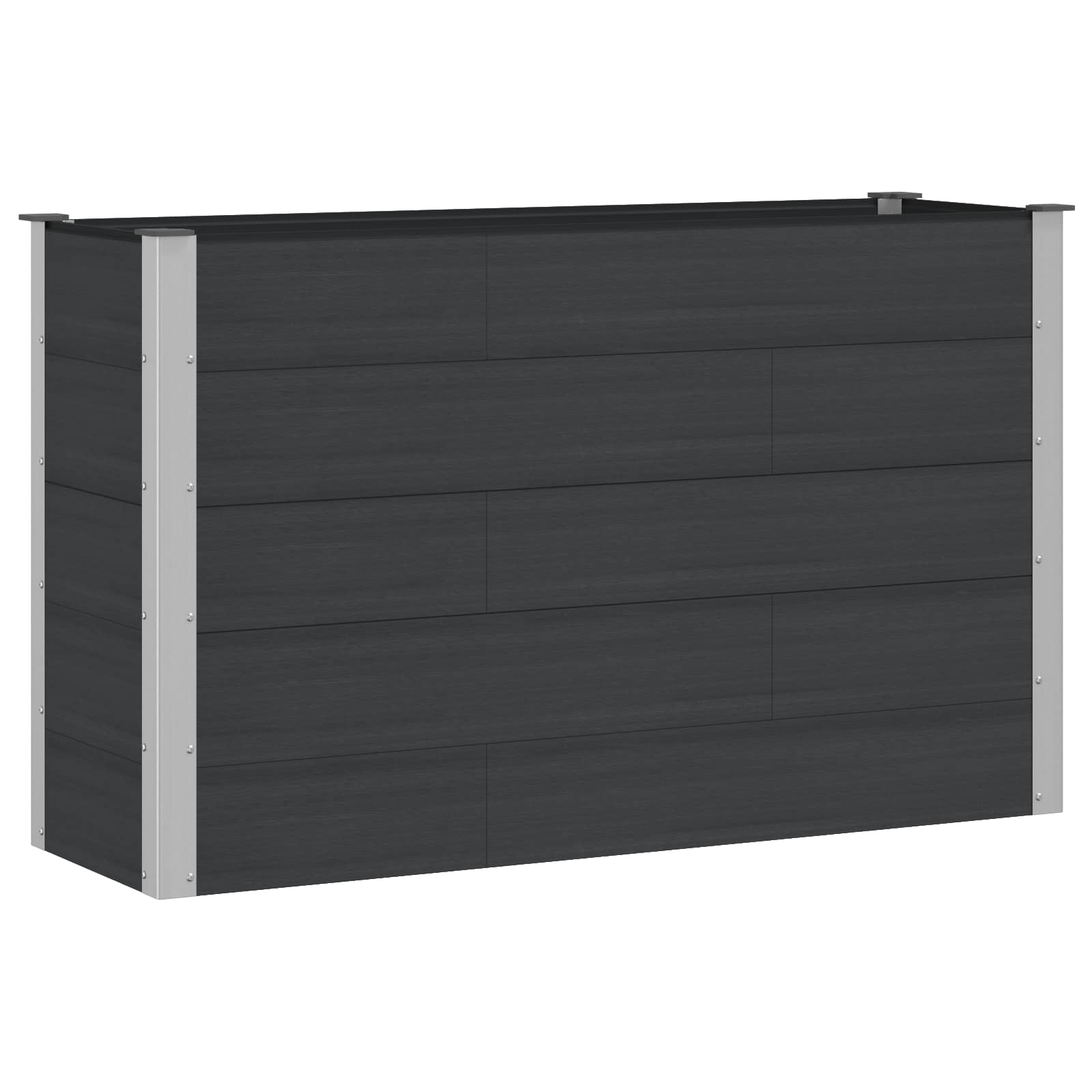Paaukštinta sodo lova Juoda 150 x 50 x 91 cm WPC ir aliuminis Paaukštinta sodo lova Juoda 150 x 50 x 91 cm WPC ir aliuminis - Image 3
