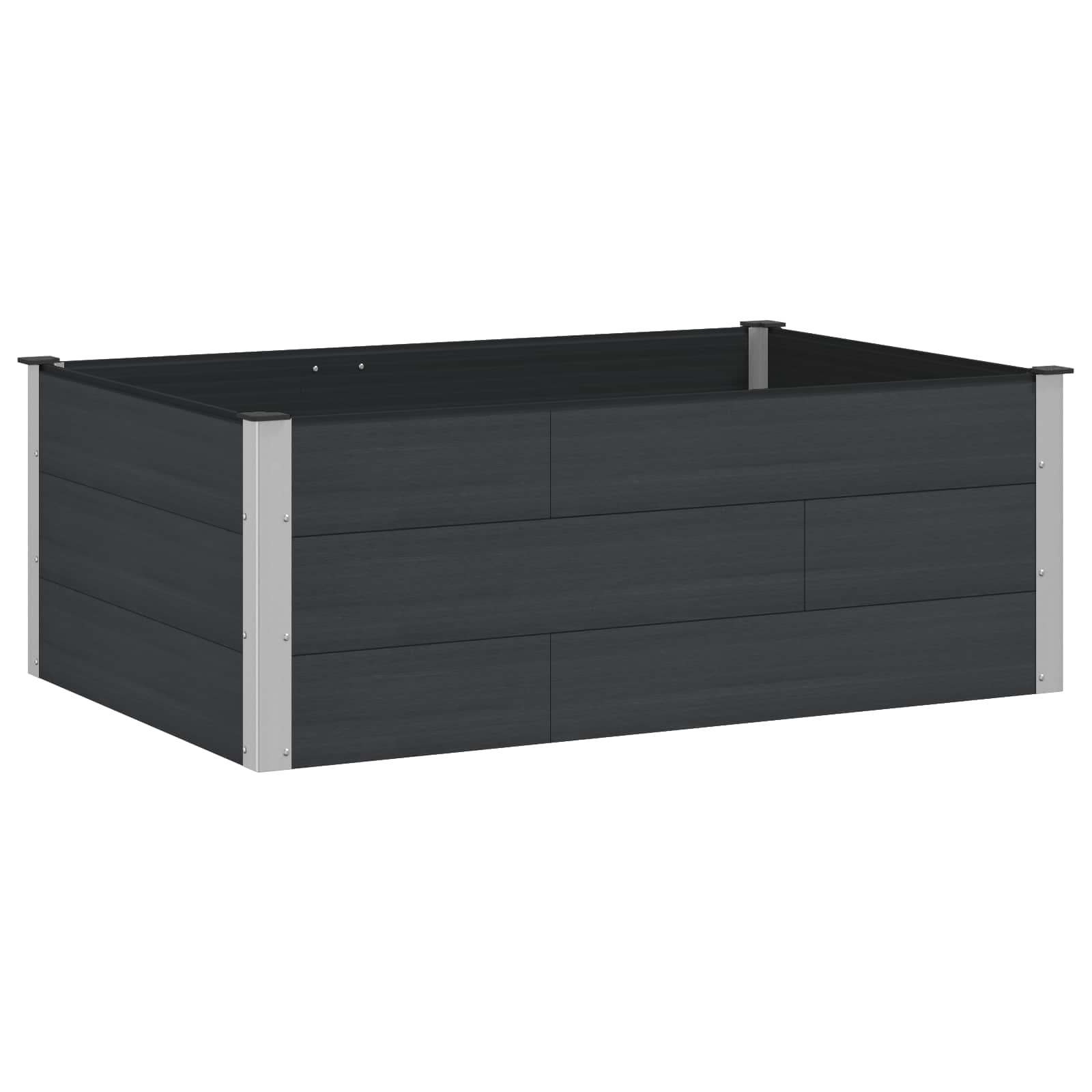 Paaukštinta sodo lova Juoda 150 x 100 x 54 cm WPC ir aliuminis Paaukštinta sodo lova Juoda 150 x 100 x 54 cm WPC ir aliuminis - Image 3