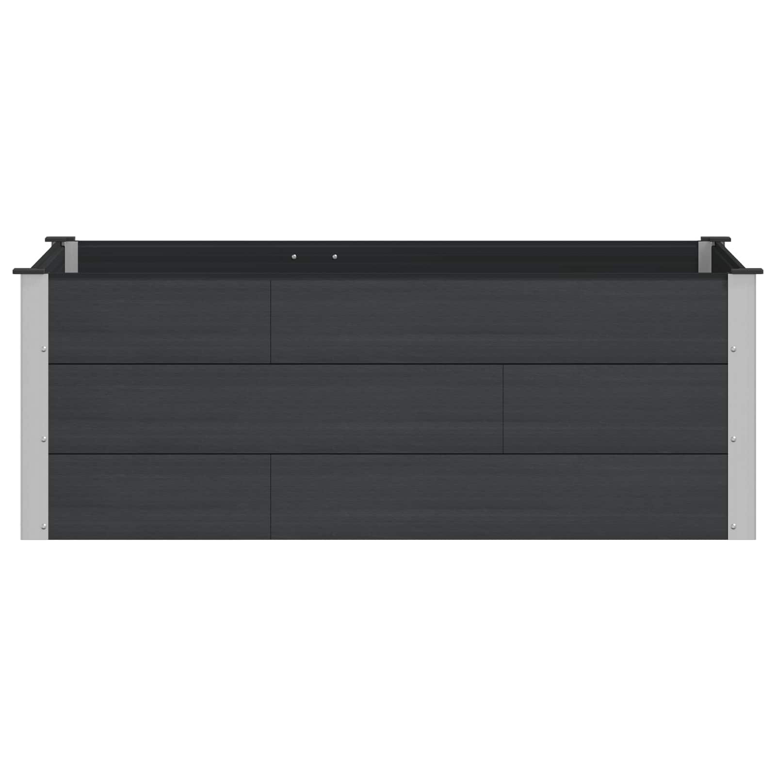 Paaukštinta sodo lova Juoda 150 x 100 x 54 cm WPC ir aliuminis Paaukštinta sodo lova Juoda 150 x 100 x 54 cm WPC ir aliuminis - Image 4