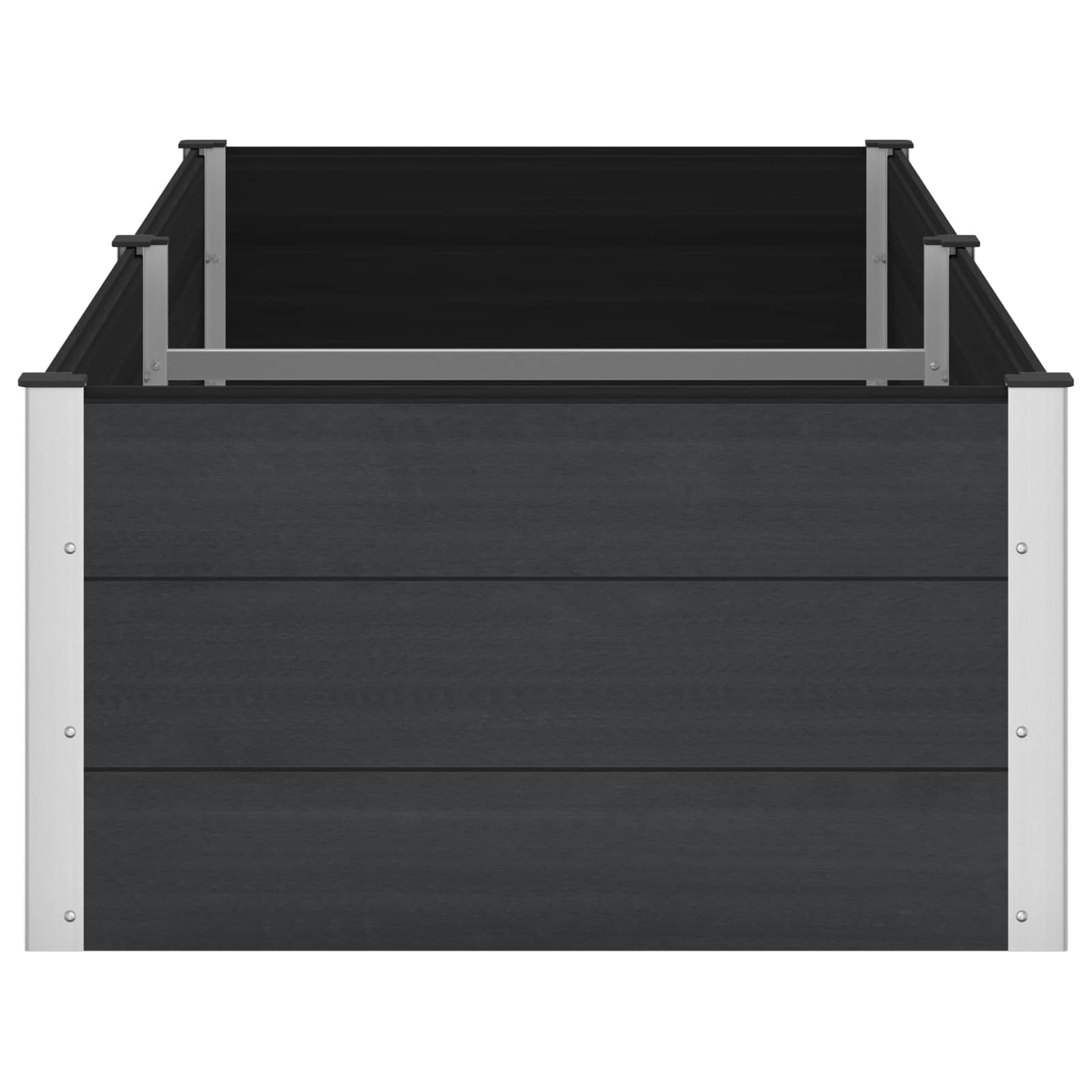 Paaukštinta sodo lova Juoda 250 x 100 x 54 cm WPC ir aliuminis Paaukštinta sodo lova Juoda 250 x 100 x 54 cm WPC ir aliuminis - Image 5