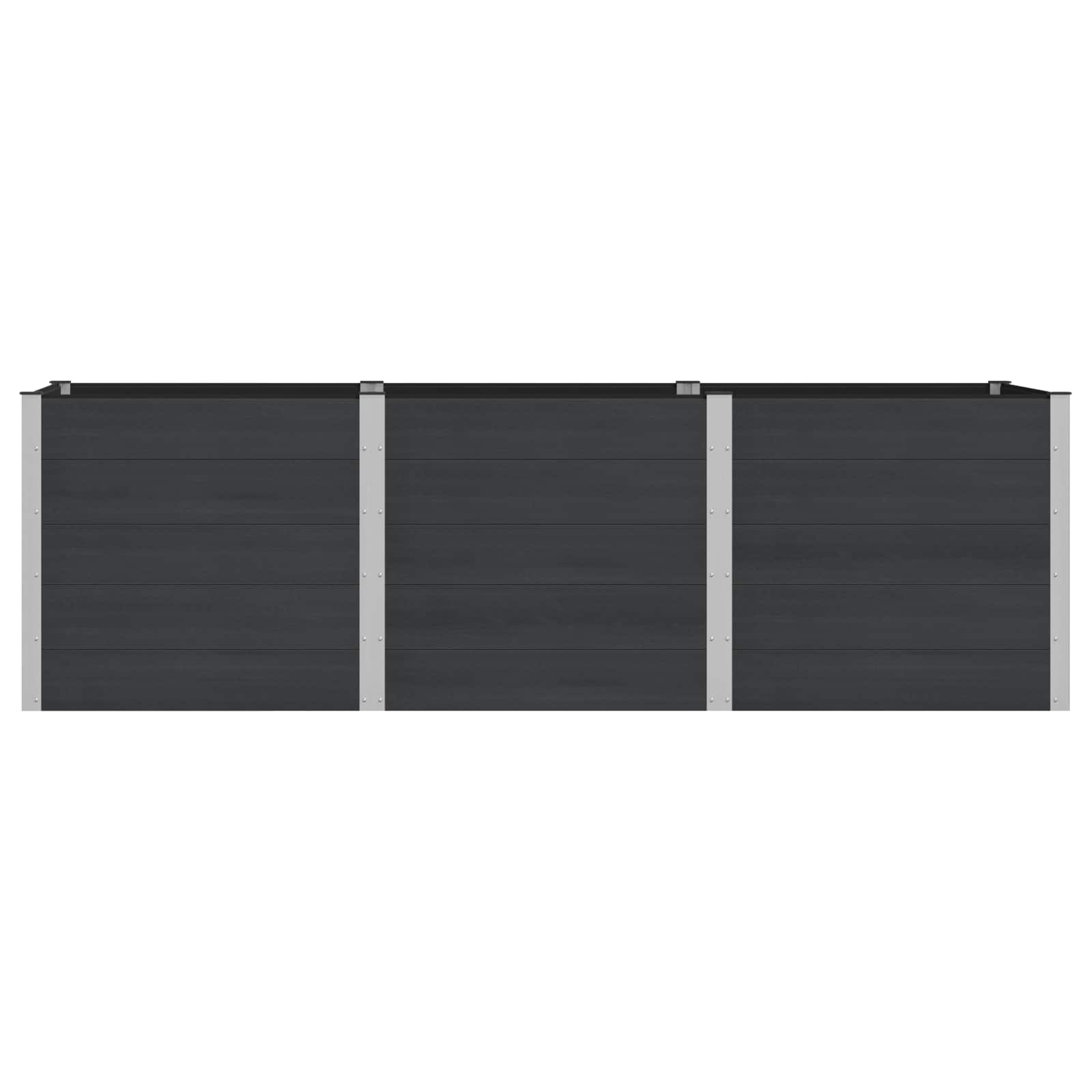 Paaukštinta sodo lova Juoda 300 x 100 x 91 cm WPC ir aliuminis Paaukštinta sodo lova Juoda 300 x 100 x 91 cm WPC ir aliuminis - Image 4