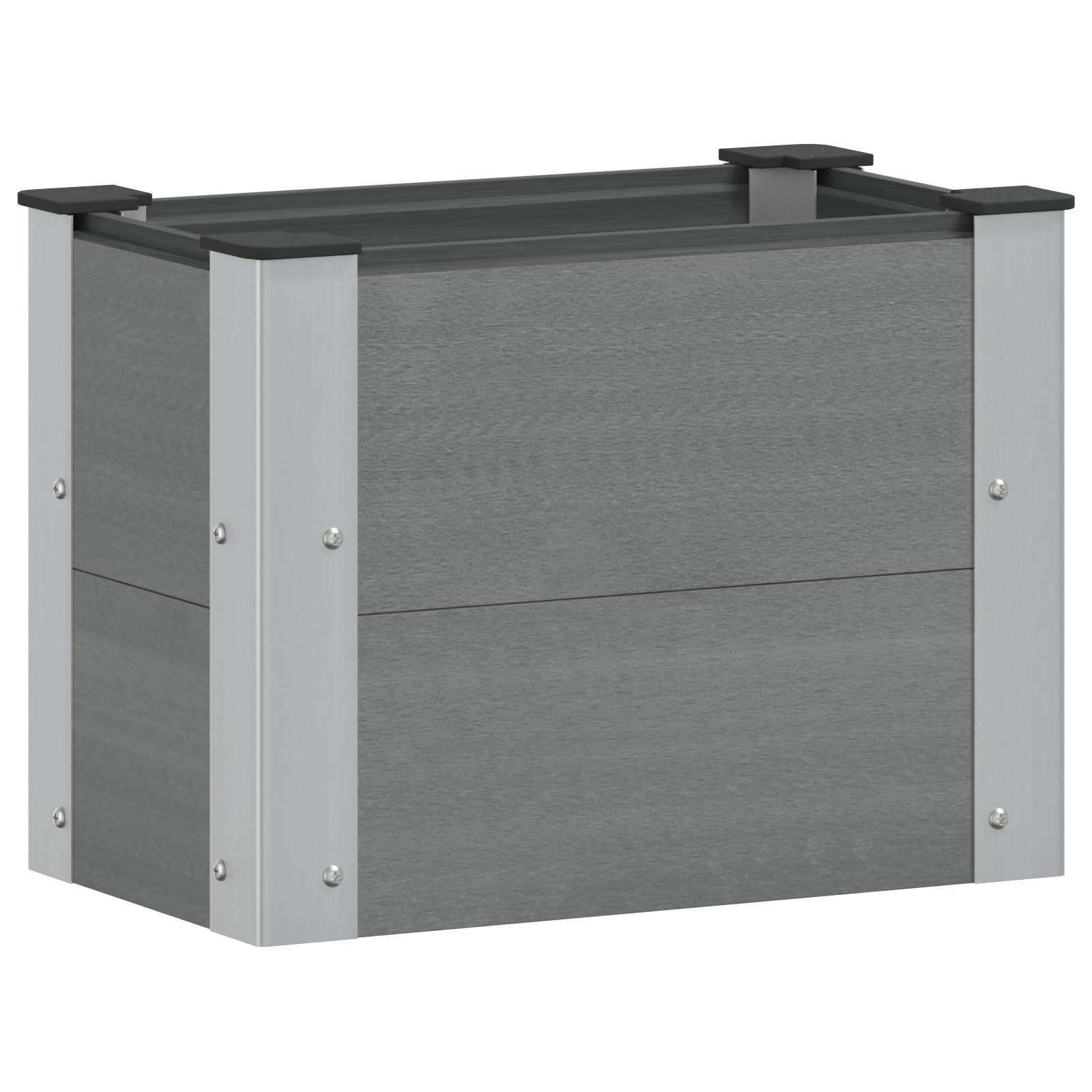 Paaukštinta sodo lova Pilka 50 x 30 x 36 cm WPC ir aliuminis Paaukštinta sodo lova Pilka 50 x 30 x 36 cm WPC ir aliuminis - Image 3