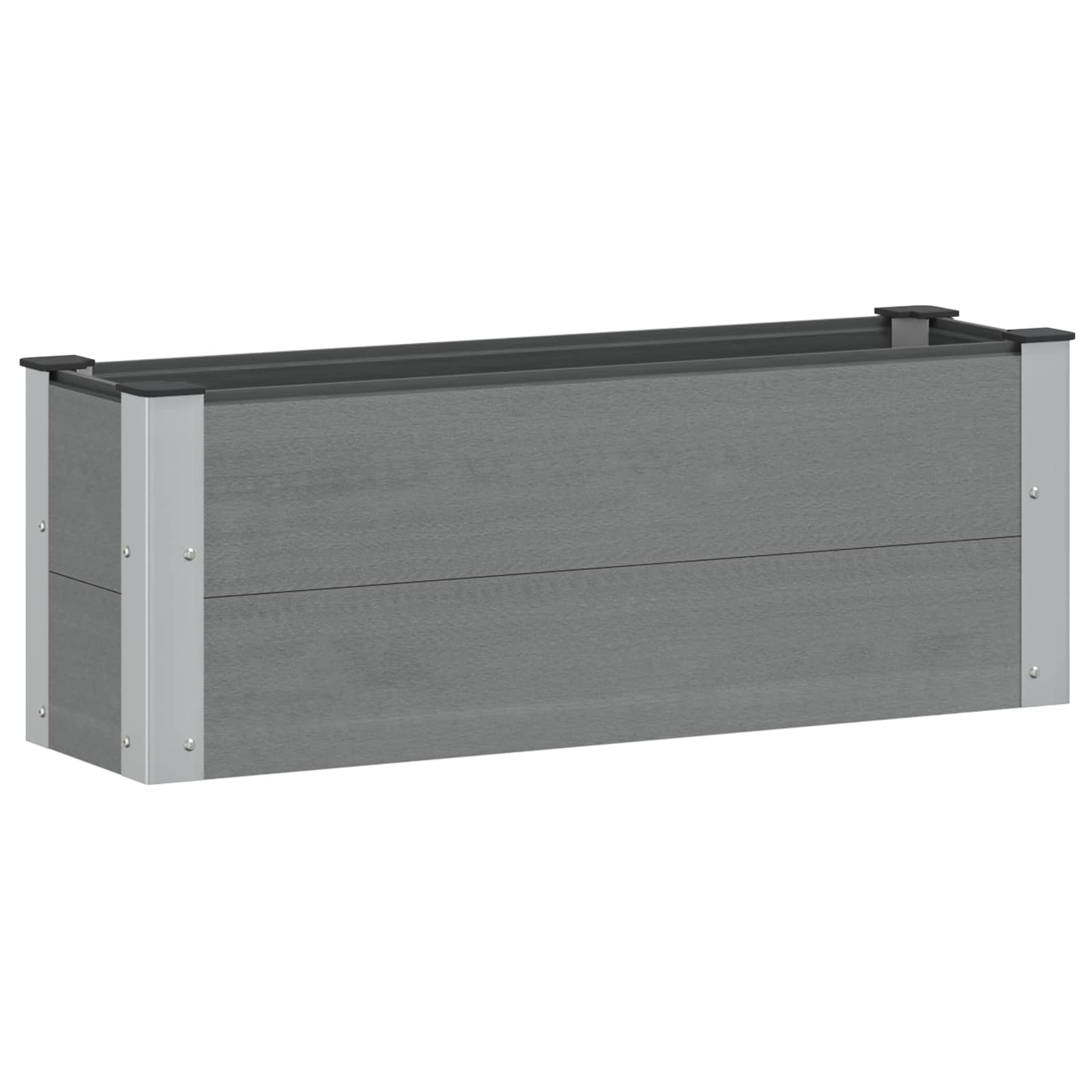 Paaukštinta sodo lova Pilka 100 x 30 36 cm WPC ir aliuminis Paaukštinta sodo lova Pilka 100 x 30 36 cm WPC ir aliuminis - Image 3
