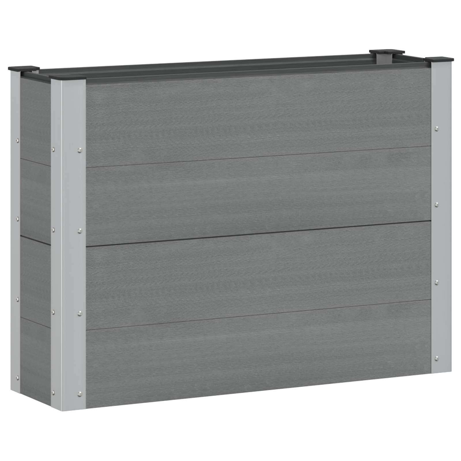 Paaukštinta sodo lova Pilka 100 x 30 x 72 cm WPC ir aliuminis Paaukštinta sodo lova Pilka 100 x 30 x 72 cm WPC ir aliuminis - Image 3