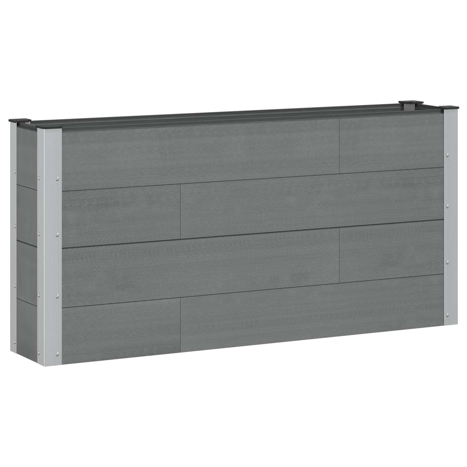Paaukštinta sodo lova Pilka 150 x 30 x 72 cm WPC ir aliuminis Paaukštinta sodo lova Pilka 150 x 30 x 72 cm WPC ir aliuminis - Image 3