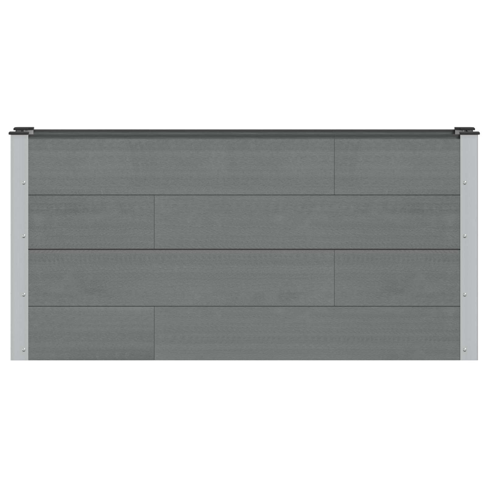 Paaukštinta sodo lova Pilka 150 x 30 x 72 cm WPC ir aliuminis Paaukštinta sodo lova Pilka 150 x 30 x 72 cm WPC ir aliuminis - Image 4