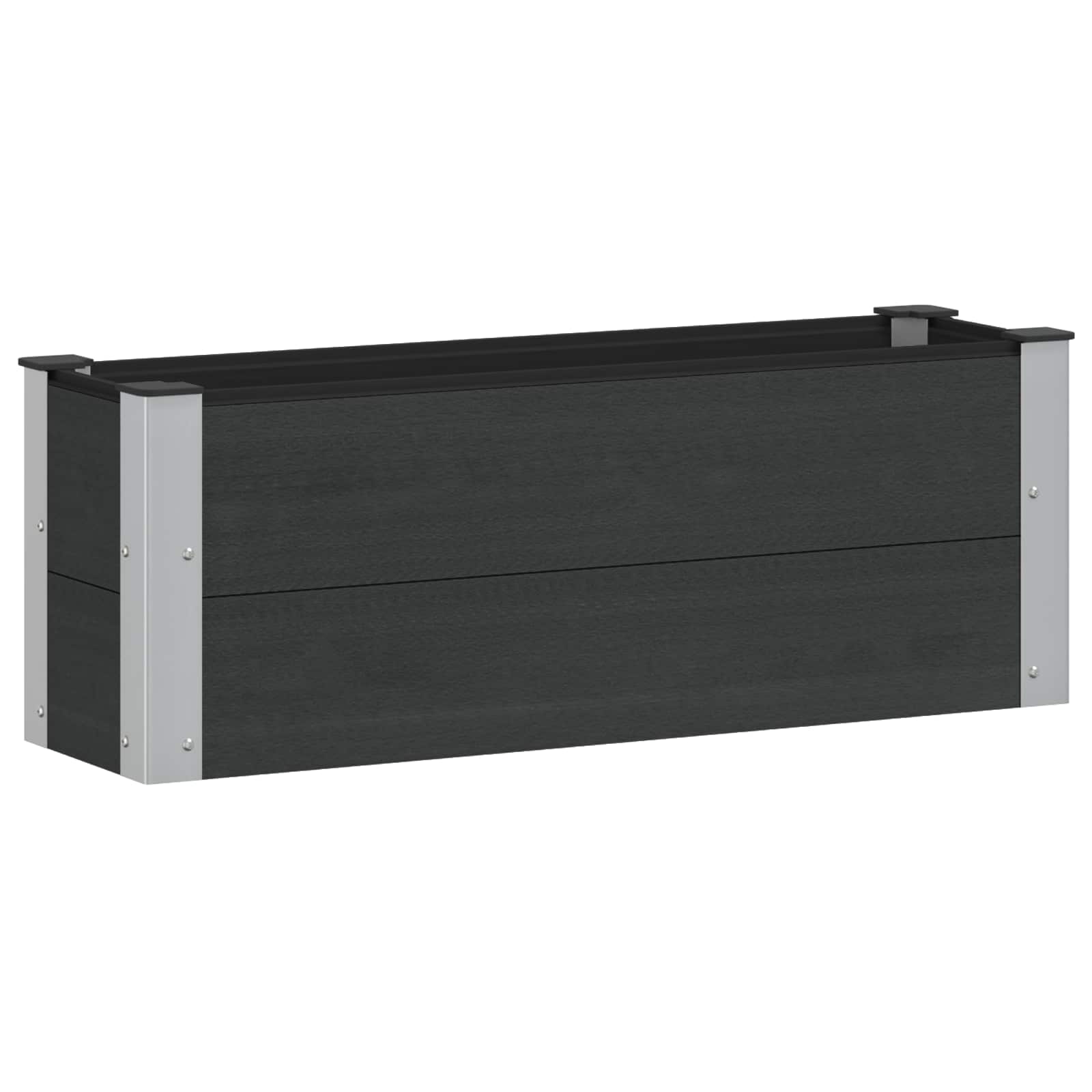 Paaukštinta sodo lova Juoda 100 x 30 x 36 cm WPC ir aliuminis Paaukštinta sodo lova Juoda 100 x 30 x 36 cm WPC ir aliuminis - Image 3