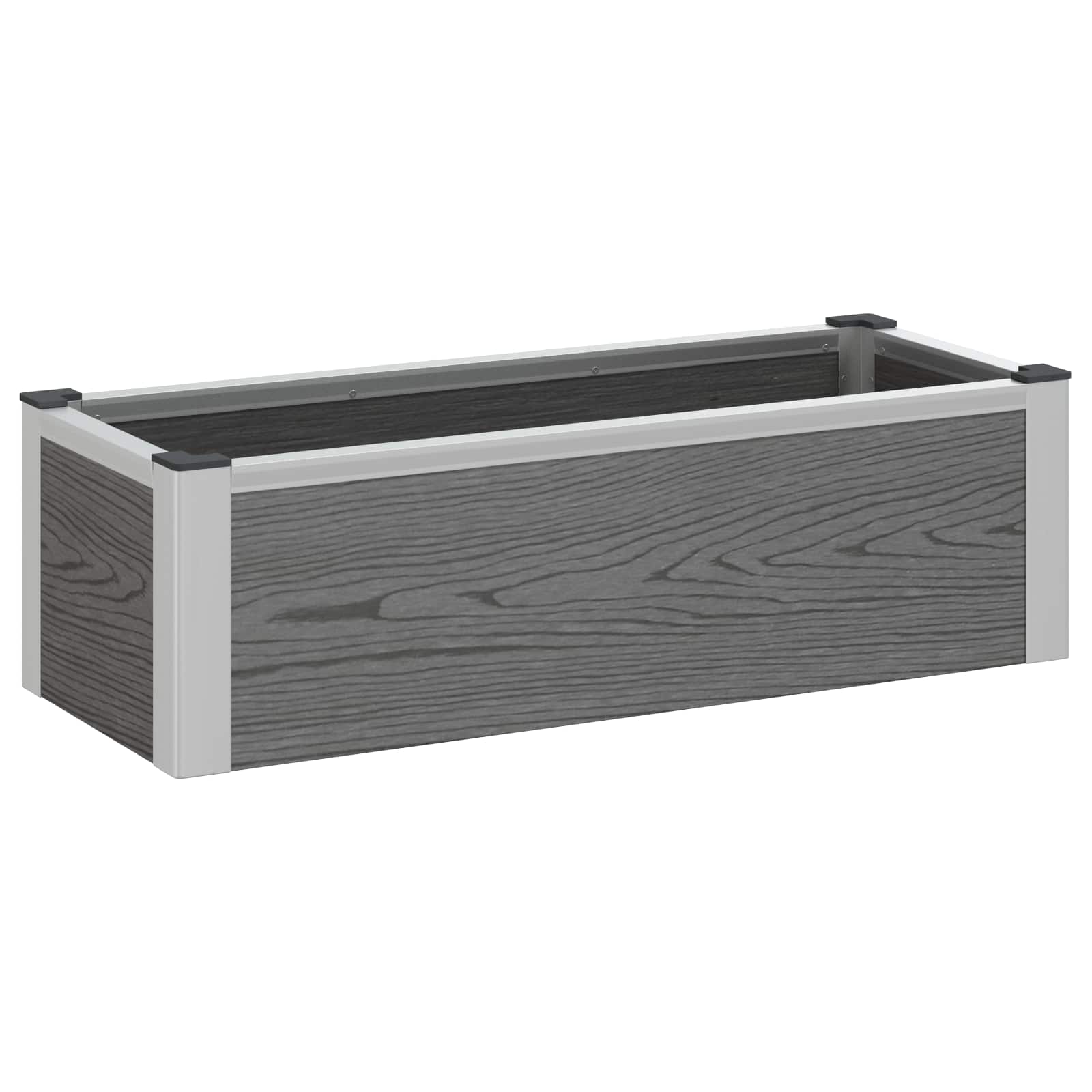 Paaukštinta sodo lova Pilka 75 x 30 x 22 cm WPC ir aliuminis Paaukštinta sodo lova Pilka 75 x 30 x 22 cm WPC ir aliuminis - Image 3