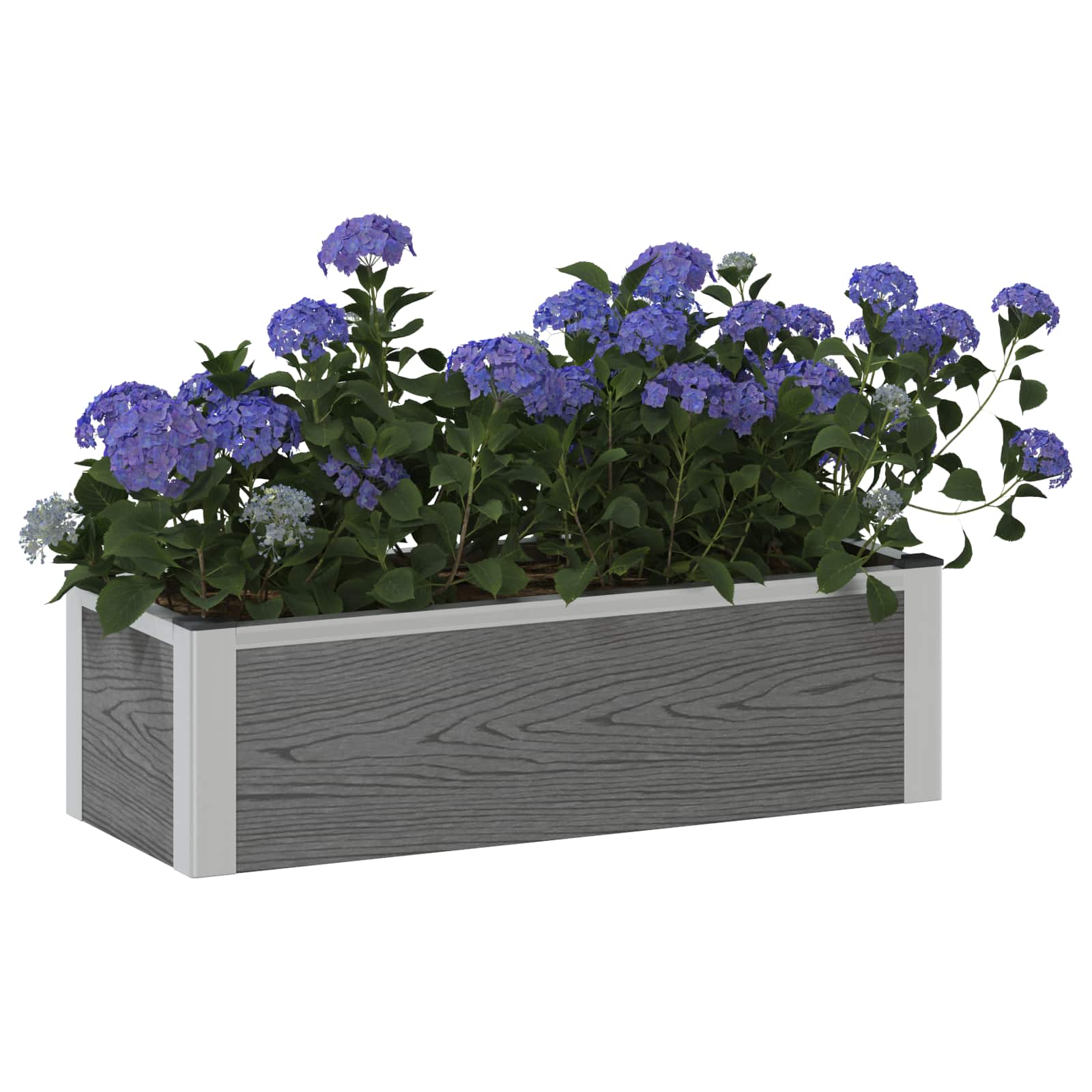 Paaukštinta sodo lova Pilka 75 x 30 x 22 cm WPC ir aliuminis Paaukštinta sodo lova Pilka 75 x 30 x 22 cm WPC ir aliuminis - Image 4