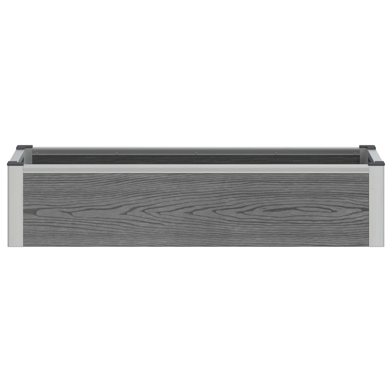 Paaukštinta sodo lova Pilka 100 x 30 x 22 cm WPC ir aliuminis Paaukštinta sodo lova Pilka 100 x 30 x 22 cm WPC ir aliuminis - Image 5