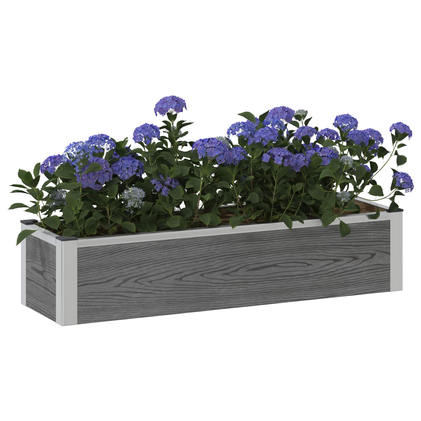 Paaukštinta sodo lova Pilka 100 x 30 x 22 cm WPC ir aliuminis Paaukštinta sodo lova Pilka 100 x 30 x 22 cm WPC ir aliuminis - Image 4