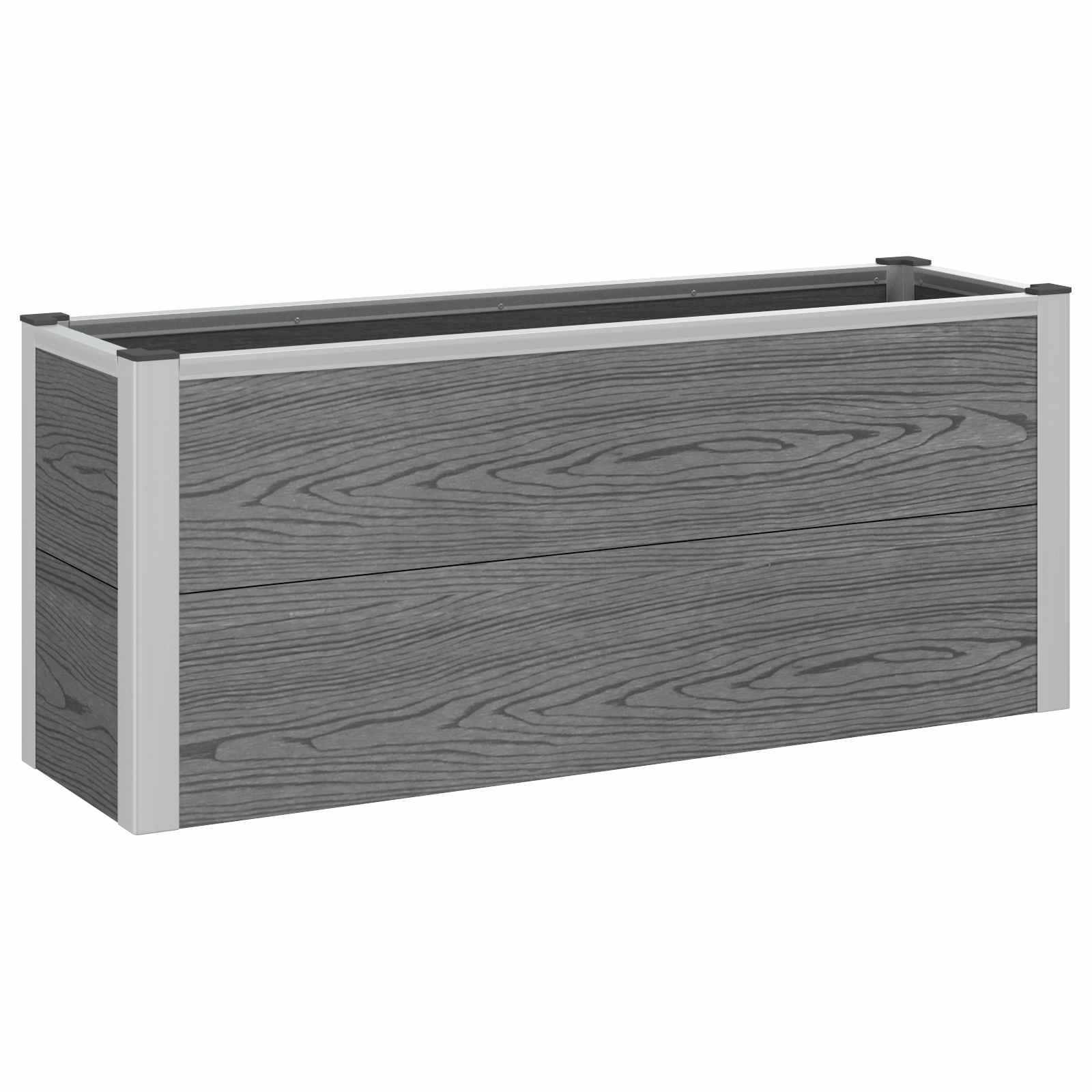 Paaukštinta sodo lova Pilka 100 x 30 x 42 cm WPC ir aliuminis Paaukštinta sodo lova Pilka 100 x 30 x 42 cm WPC ir aliuminis - Image 3