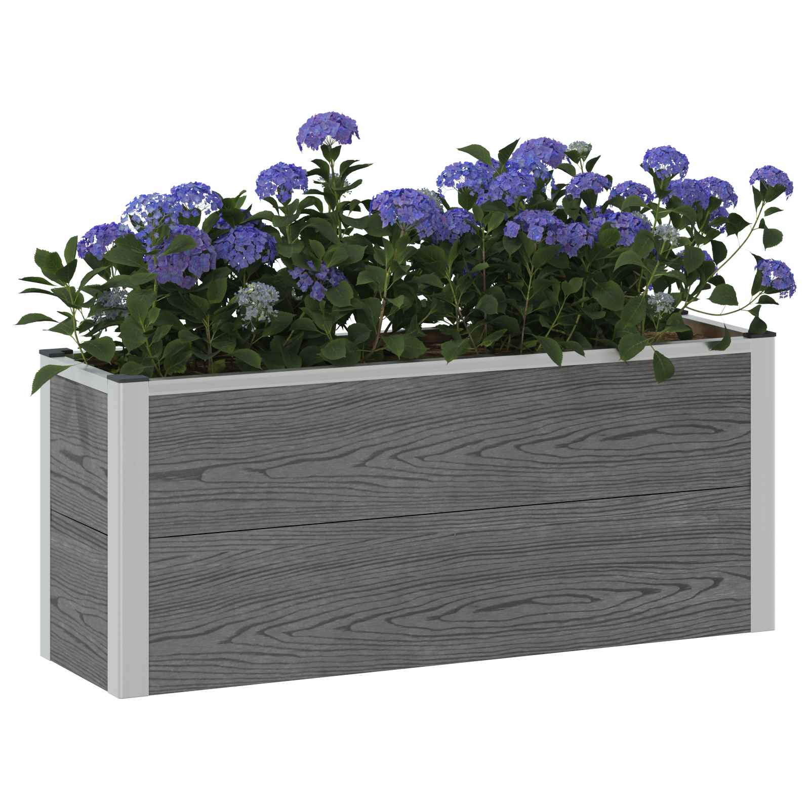 Paaukštinta sodo lova Pilka 100 x 30 x 42 cm WPC ir aliuminis Paaukštinta sodo lova Pilka 100 x 30 x 42 cm WPC ir aliuminis - Image 4