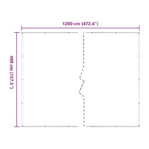 Augalų uždangalas Skaidrus 4 x 12 m PE