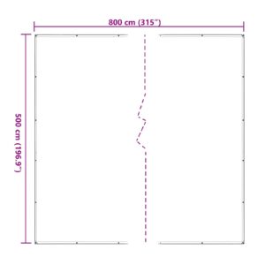 Augalų uždangalas Skaidrus 5 x 8 m PE