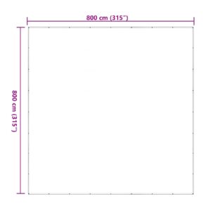Augalų uždangalas Skaidrus 8 x 8 m PE