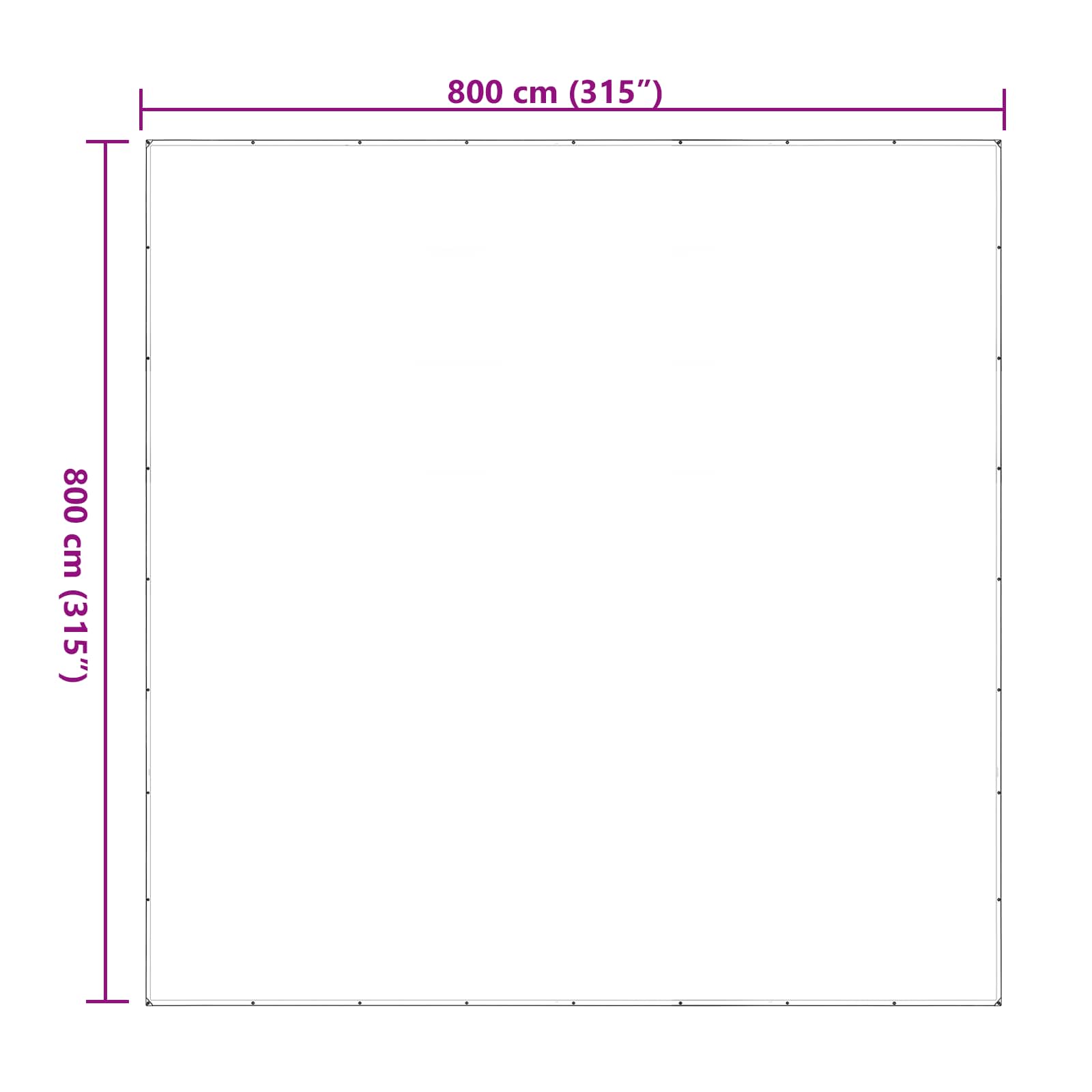 Augalų uždangalas Skaidrus 8 x 8 m PE Augalų uždangalas Skaidrus 8 x 8 m PE