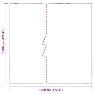 Augalų uždangalas Skaidrus 12 x 12 m PE