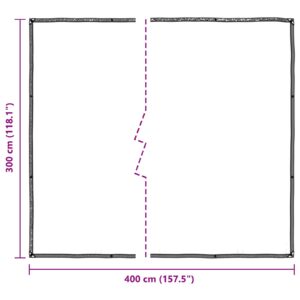 Augalų uždangalas Skaidrus 3 x 4 m PE