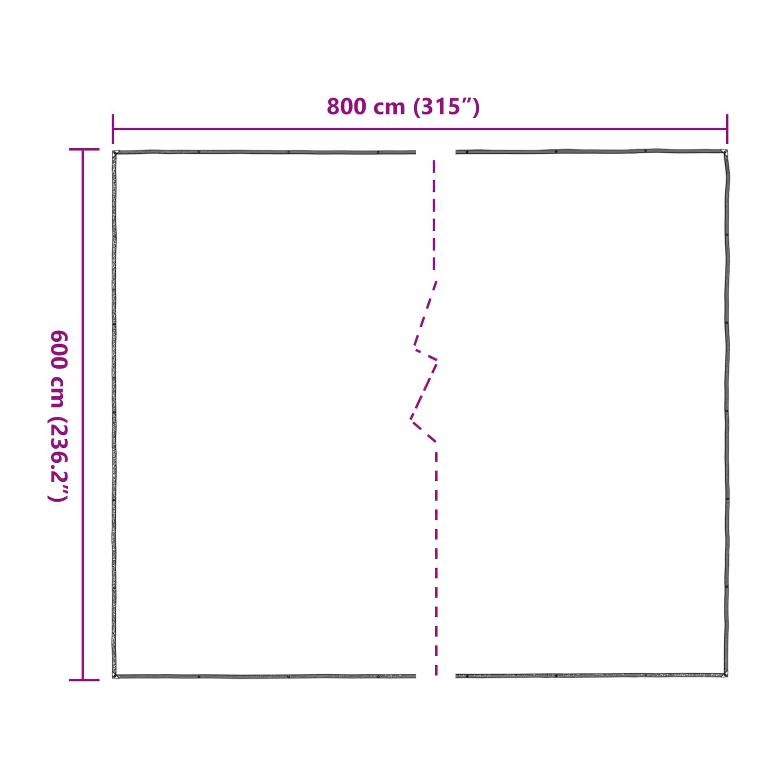 Augalų uždangalas Skaidrus 6 x 8 m PE Augalų uždangalas Skaidrus 6 x 8 m PE