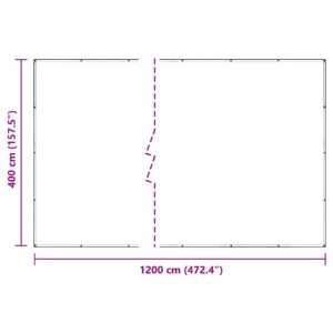 Augalų uždangalas Skaidrus 4 x 12 m PVC