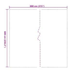 Augalų uždangalas Skaidrus 6 x 8 m PVC