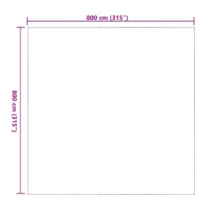 Augalų uždangalas Skaidrus 8 x 8 m PVC