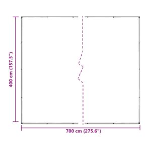 Augalų uždangalas Skaidrus 7 x 4 m PVC