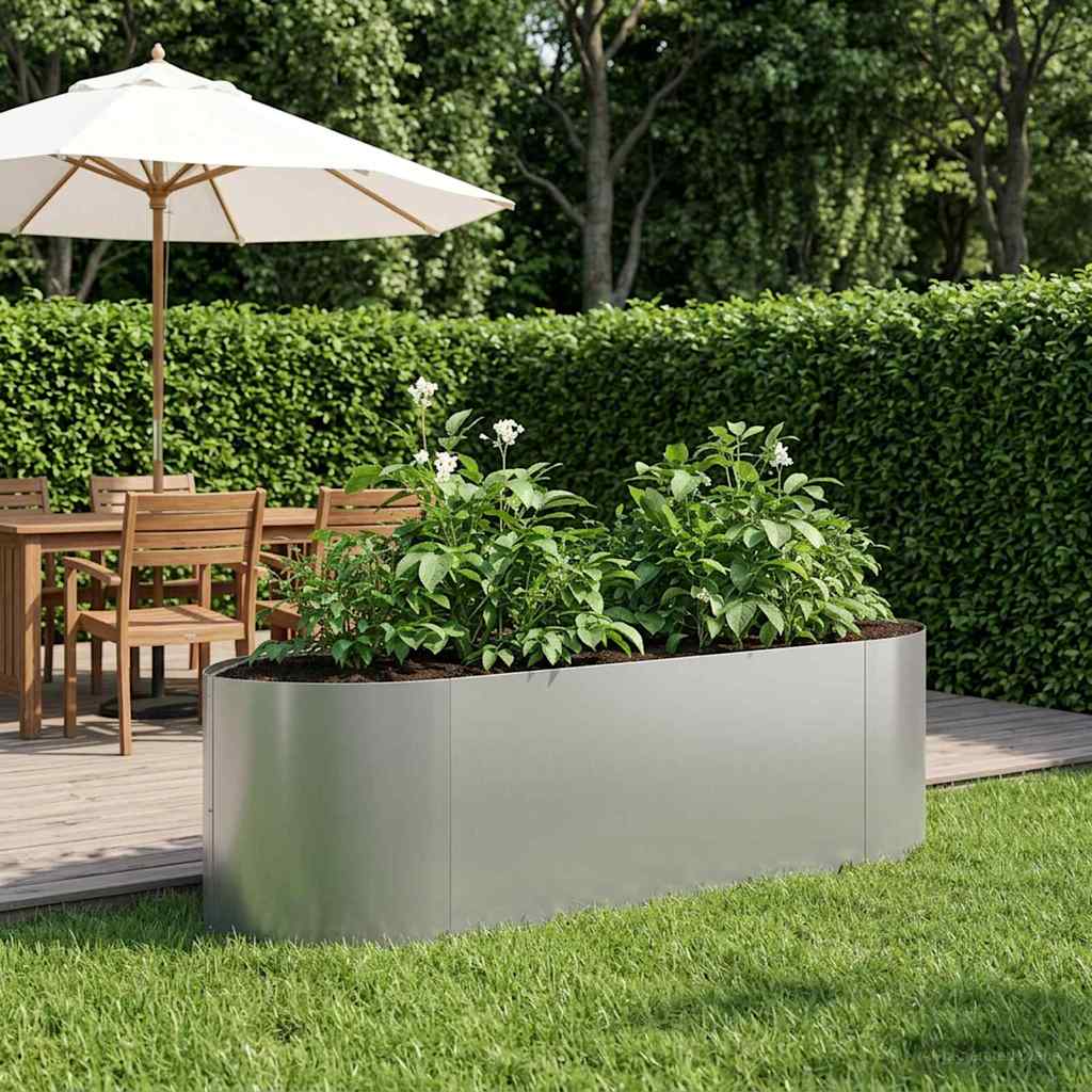 Pakelta sodo lova Galvanizuotas plienas 140 x 40 x 40 cm Pakelta sodo lova Galvanizuotas plienas 140 x 40 x 40 cm - Image 2