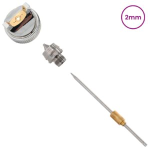 HVLP purkštuvo antgalis 2 mm purkštuvo antgalis Sidabrinė