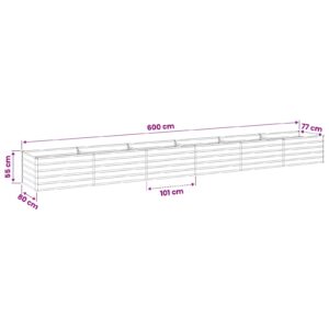 Pakelta sodo lova Ivory 600 x 80 x 55 cm