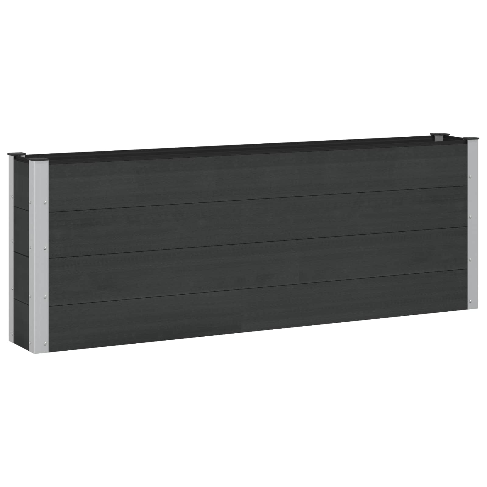 Paaukštinta sodo lova Juoda 200 x 30 x 72 cm WPC ir aliuminis Paaukštinta sodo lova Juoda 200 x 30 x 72 cm WPC ir aliuminis - Image 3