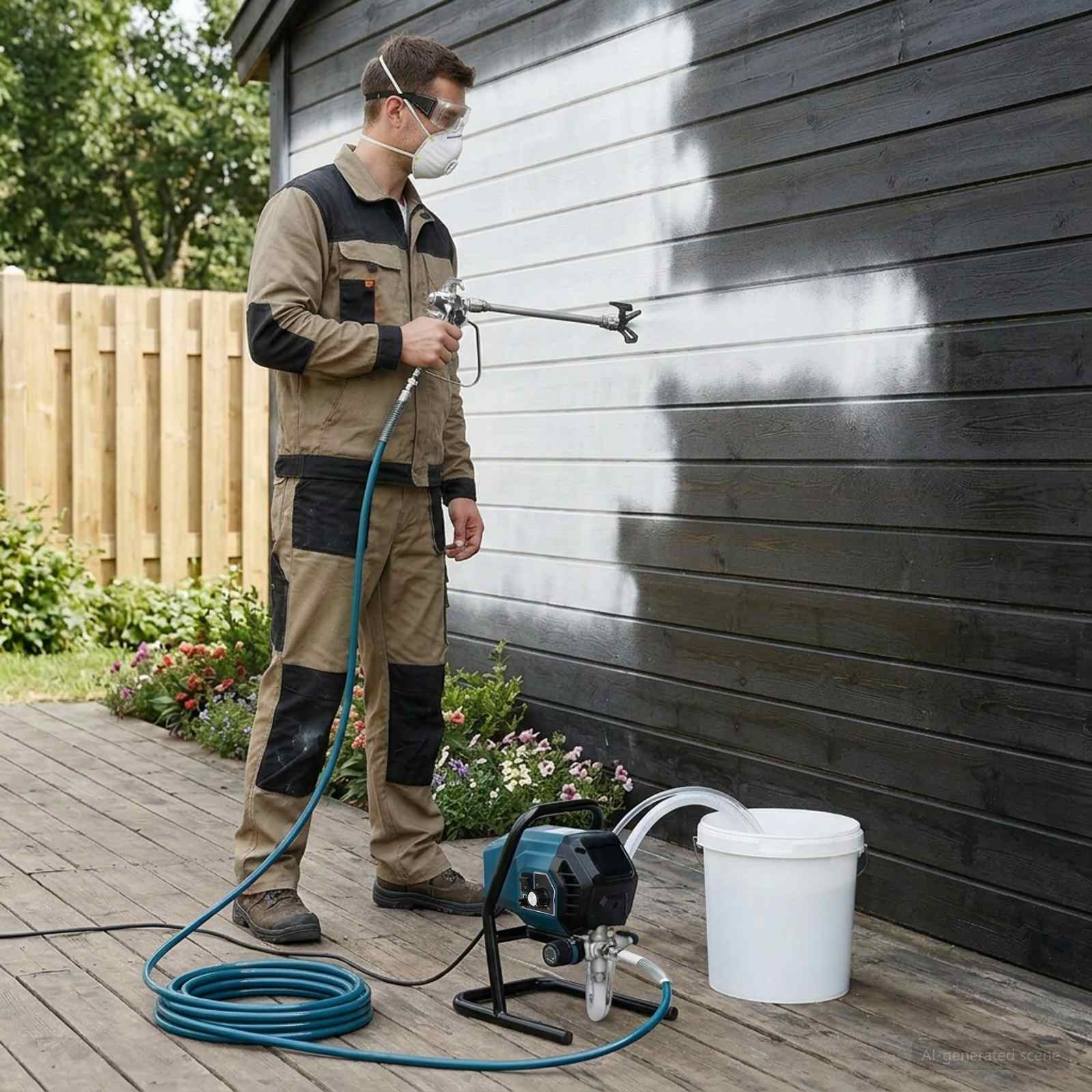Beoražis dažymo purkštuvas 7,6 m žarna 220V 1,5 L/min 200 Bar Beoražis dažymo purkštuvas 7,6 m žarna 220V 1,5 L/min 200 Bar - Image 2